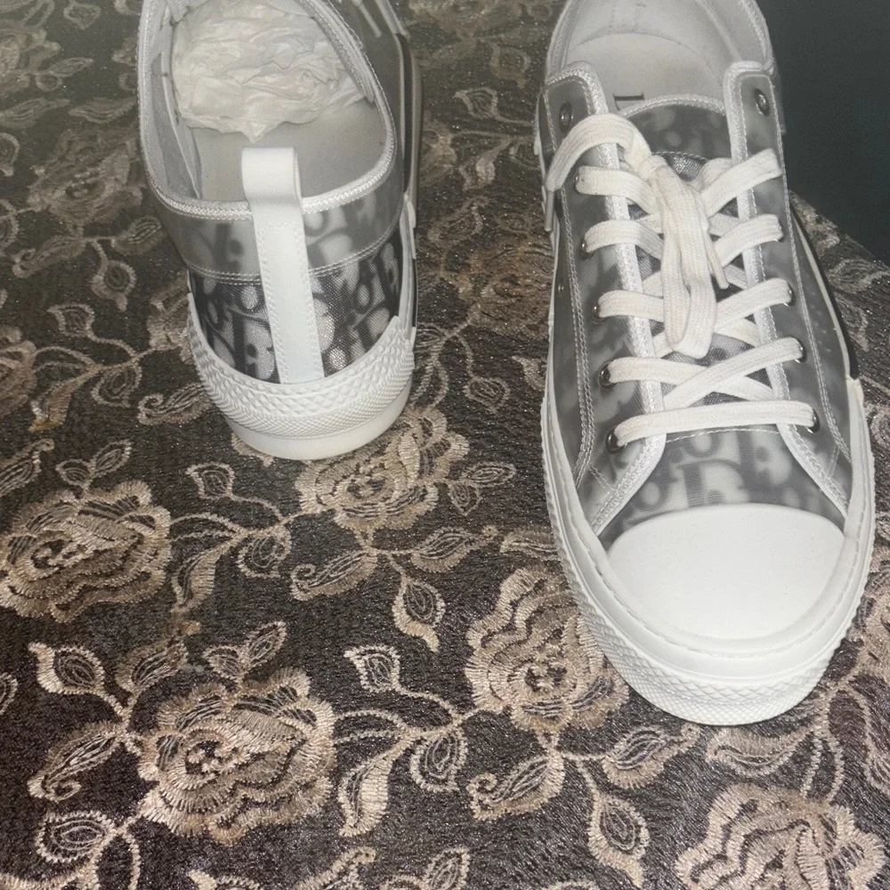 Dior Monochrome Sneakers in Elegant Black & White Gently Used. Men’s EU 47/14 US - Picture 9 of 15